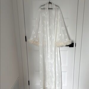 White Sheer Bridal Robe